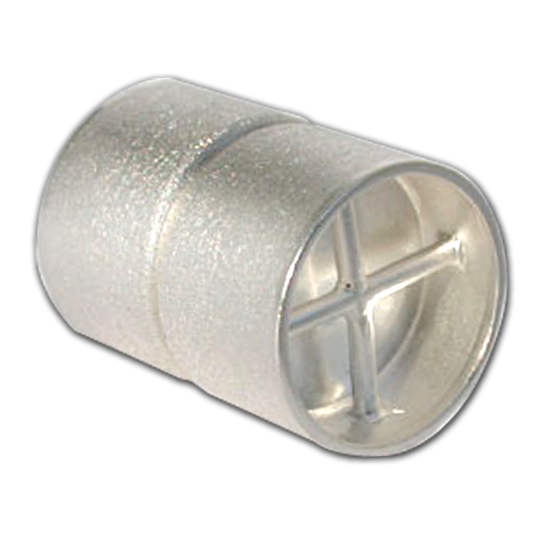 Magnetic clasp cylinder multi-row silver 925/- white matte, cylinder Ø 13mm