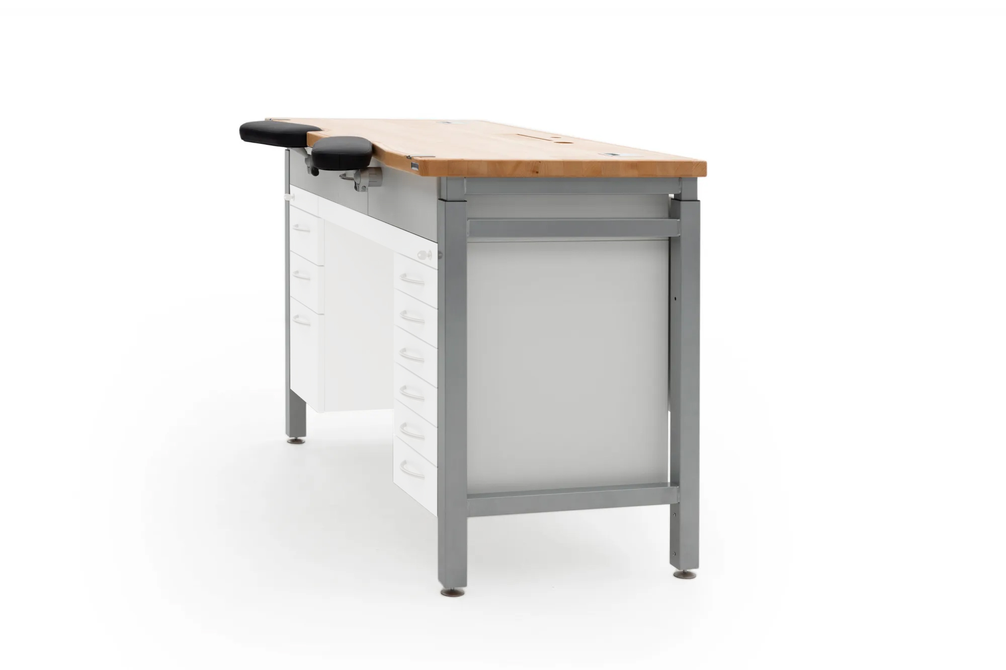 BENCHALIST Uhrmachertisch Modular II, 3D-Armauflagen, Kurbel