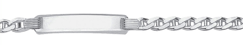 ID bracelet 3 pieces silver 925/-, mariner chain 19 cm