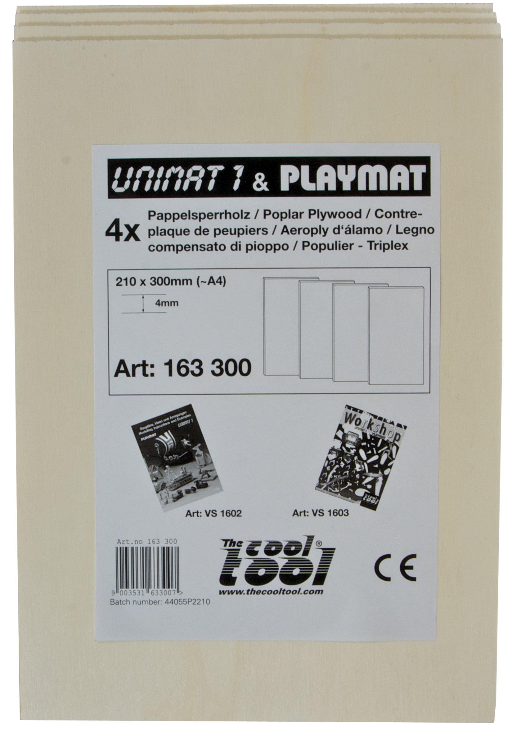 PLAYMAT Poplar Plywood 4mm 4 pieces