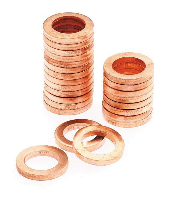 Copper ring set with 24 pieces Niessing