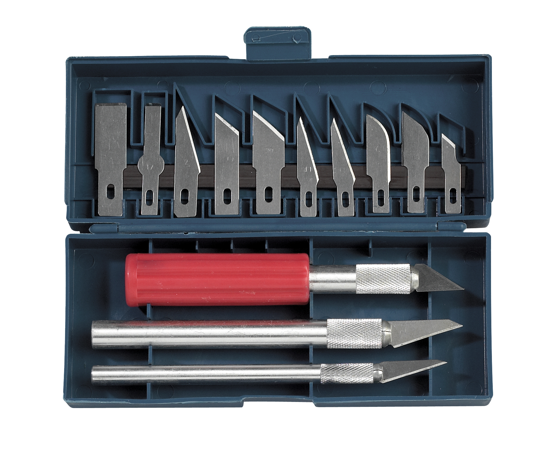 Precision knife set 3 holders, 13 blades