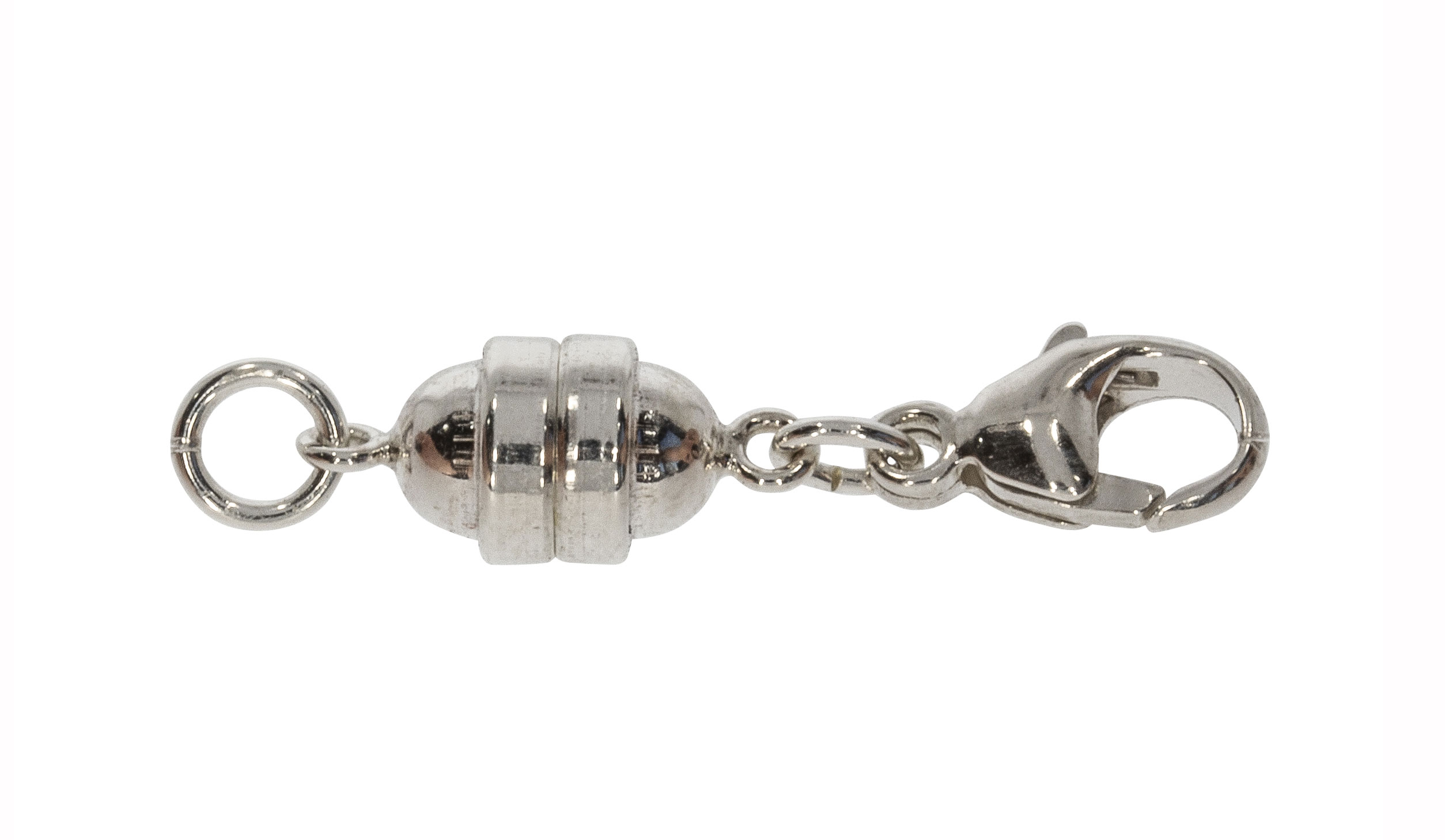 Magnetic clasp with carabiner 9mm, silver 925/-