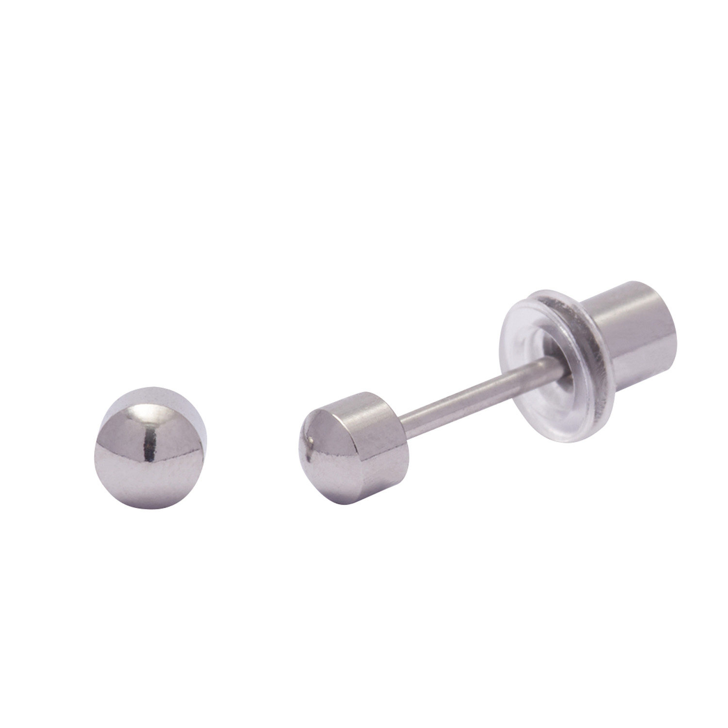 Ohrlino Schietoorbellen Cilinder Afgerond 3mm, wit