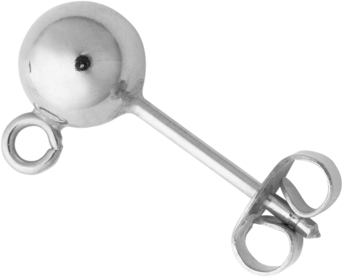 Barbell with ball Ø 6.00mm and eye silver 925/-