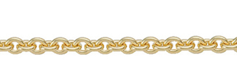 Collier chain gold 333/GG, anchor round 50 cm