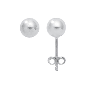 Ear studs 3 pairs 925/rh sphere dia. 6 mm