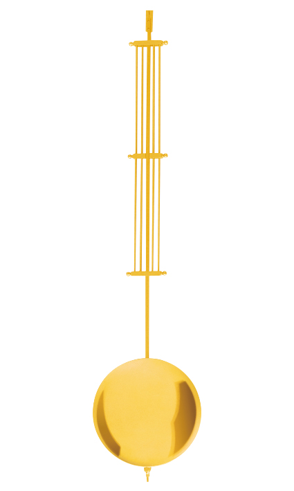 Mechanical offset pendulum brass yellow polished l: 600mm Ø: 140mm