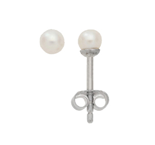 Ohrstecker 3 Paar Silber 925/rh, Süßwasserperle 4,00mm