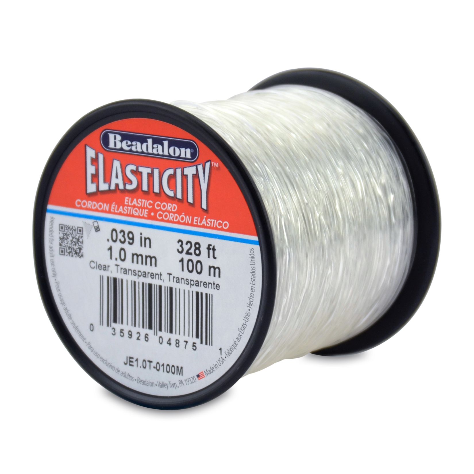 Elastic thread stretch cord nylon transparent Ø 1.00mm -100m