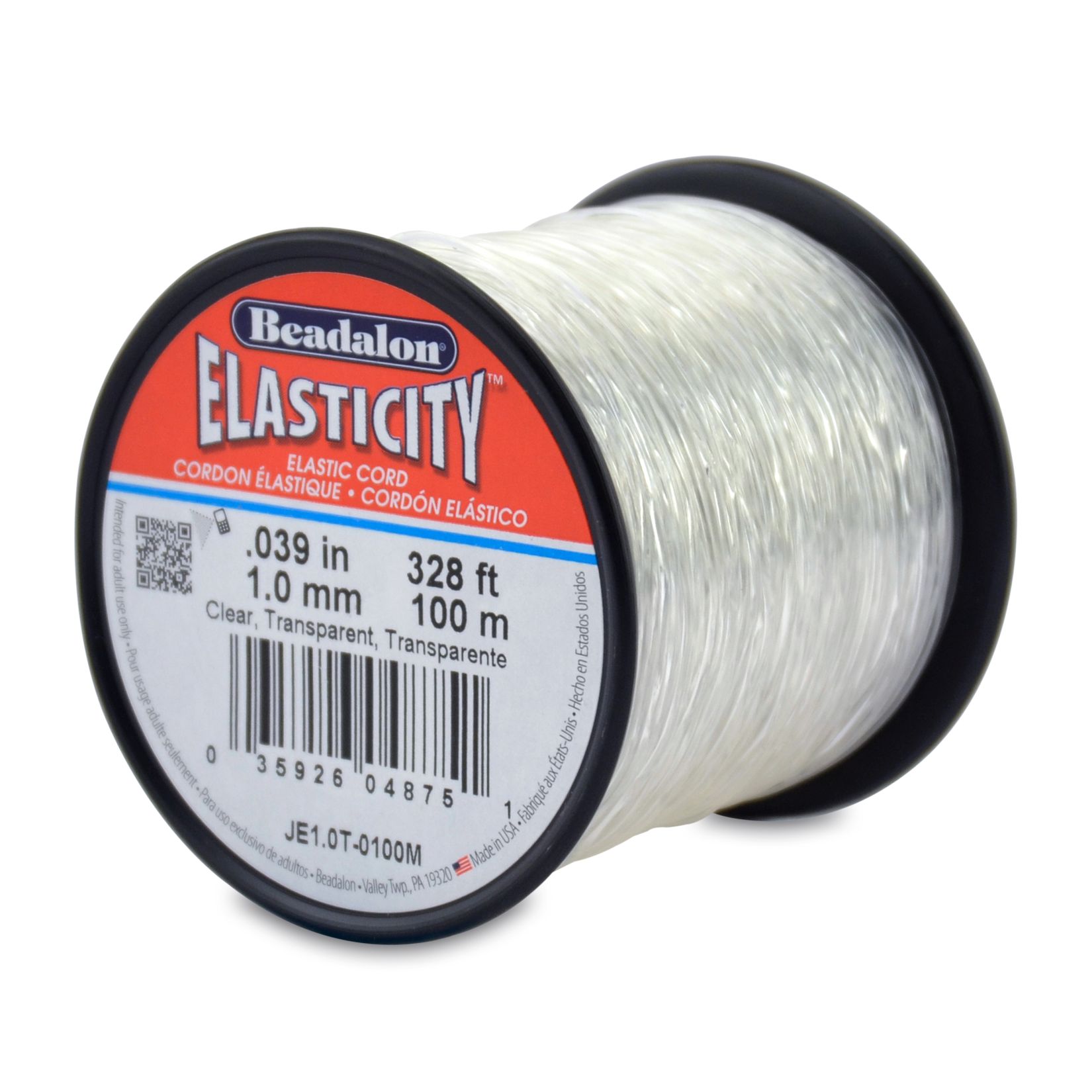 Elastischer Faden Stretch Cord Nylon transparent Ø 1,00mm -100m