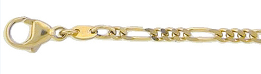 _ Collier gold 333/GG, Figaro 50cm