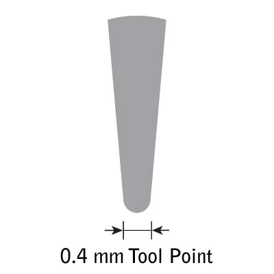 Glensteel bolle steekbeitel maat 4 - 0,4 mm