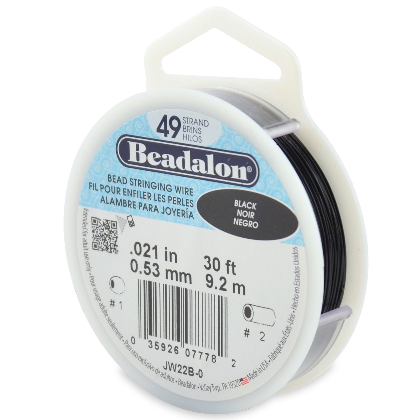 _ Schmuckdraht Edelstahl-kunststoffummantelt/ transparent, Ø 0,53mm-9,20m