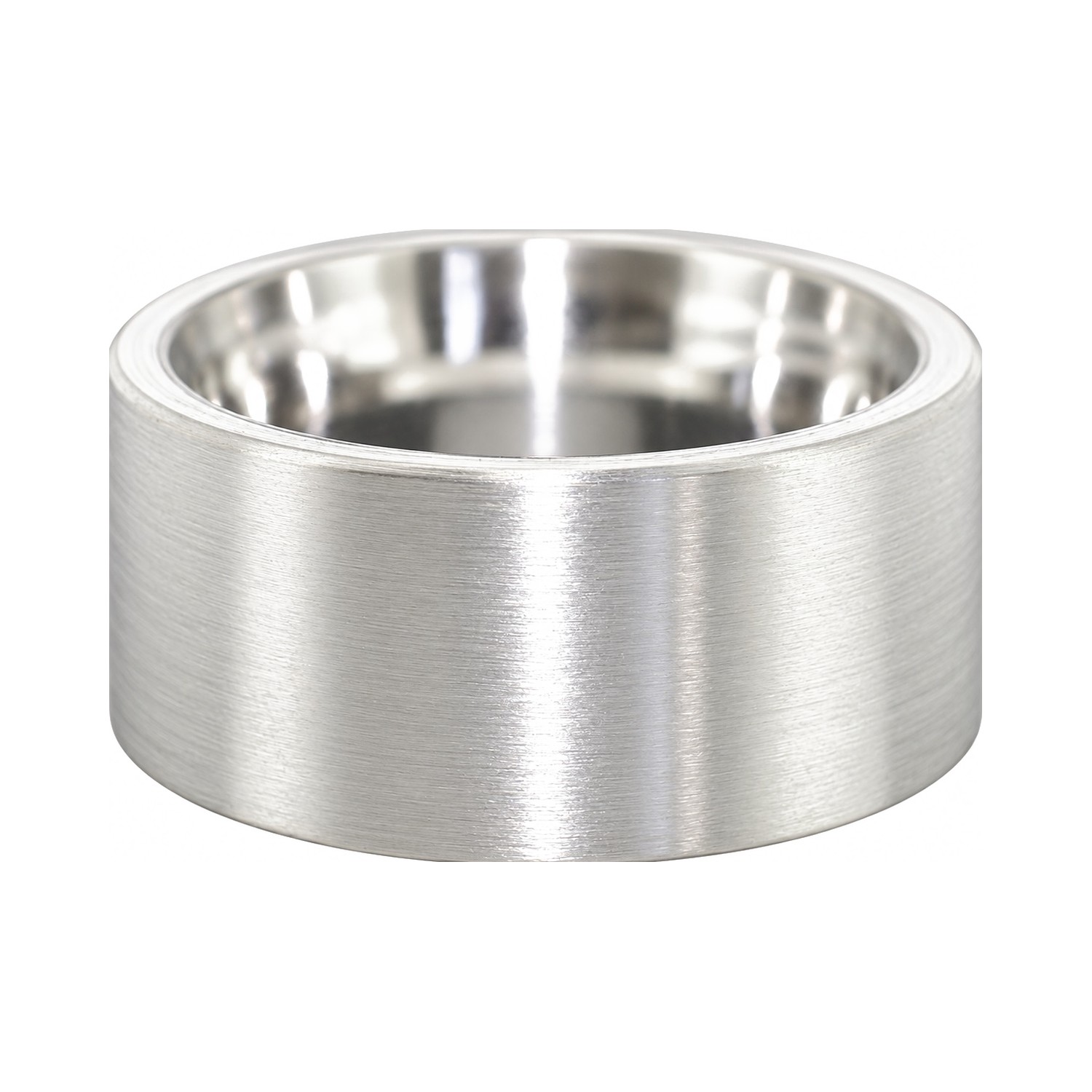 Ringrohling Silber 925 flach gebürstet, Breite 10,0 mm, Weite 50