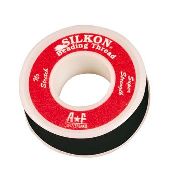 Silikon-Perlseide schwarz, 0,58mm, Länge 18m