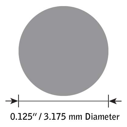 Glensteel persstuk rond 3,17 mm