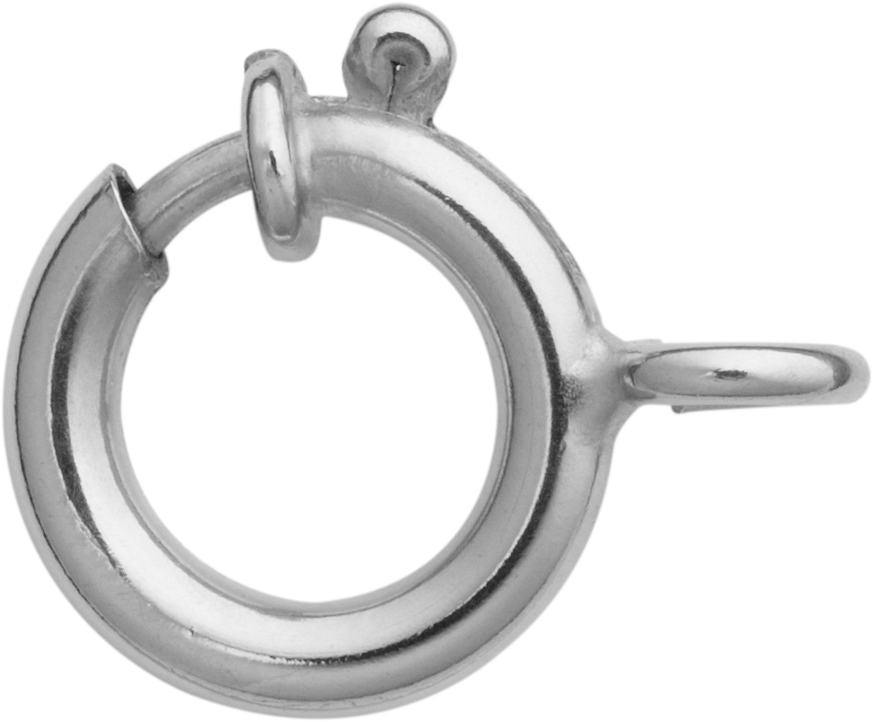 Spring ring silver 925/- Ø 10.00mm with collar