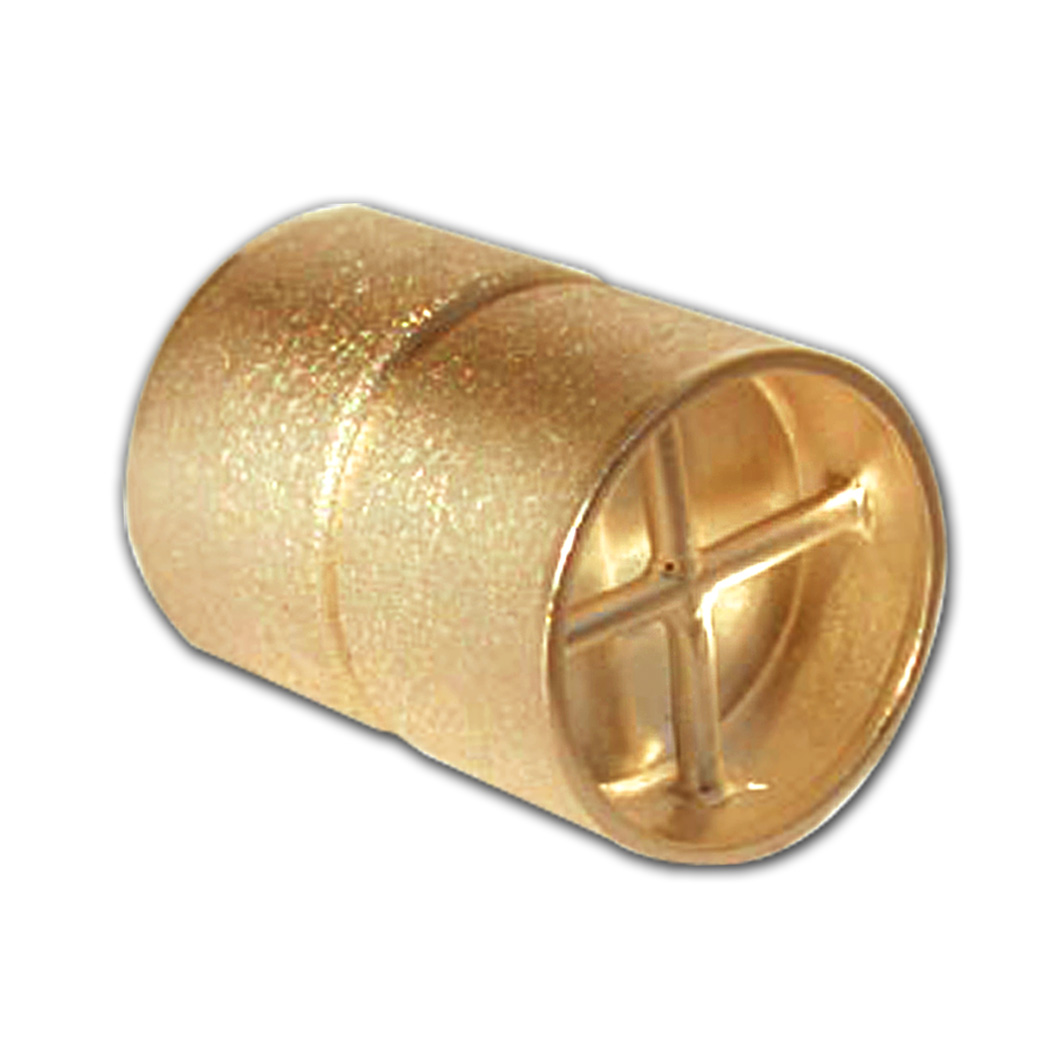 magneetsluiting cilinder meerrijig zilver 925/- geel mat, cilinder, Ø 11mm
