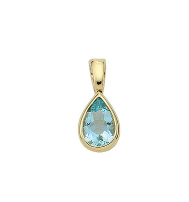 Pendant gold 585/GG, aquamarine