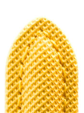 Pasek skórzany Traveller wodoodporny 18mm żółty wypukły