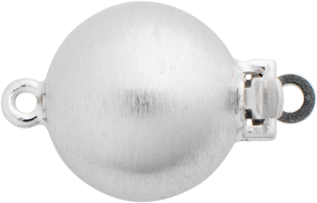 Kugelschließe einreihig Silber 925/- mattiert, Kugel Ø 10,00mm
