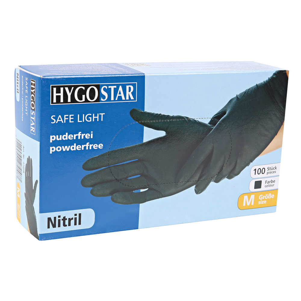 Nitrile gloves premium extra light, size L - black