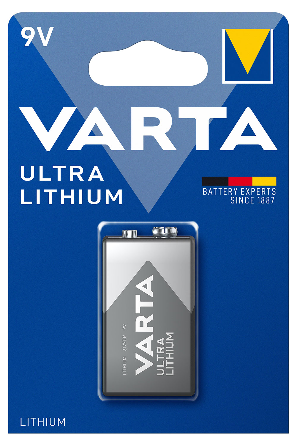 Varta 9 Volt Block Lithium 6122