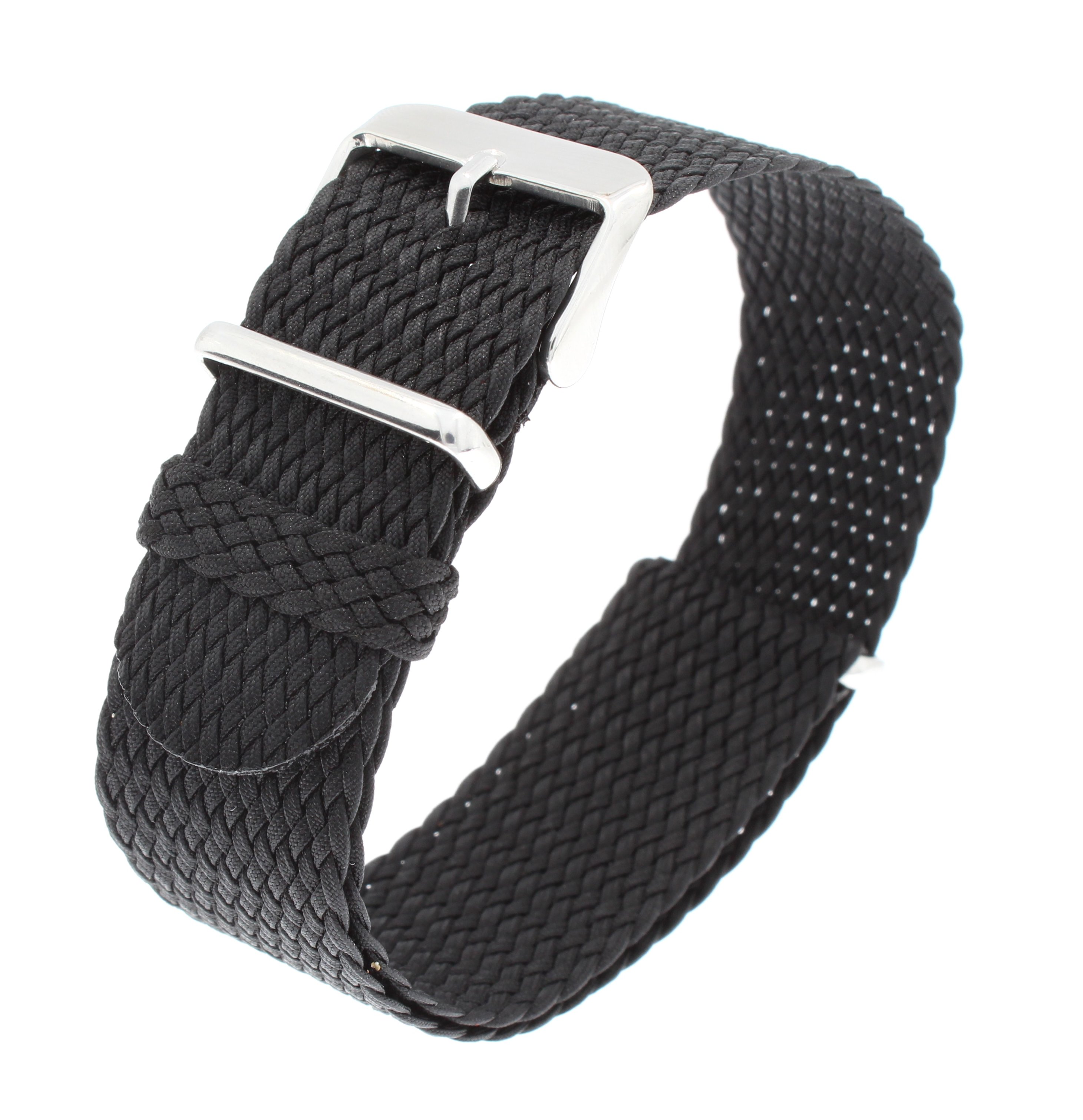 Nato Perlonband zwart 22mm