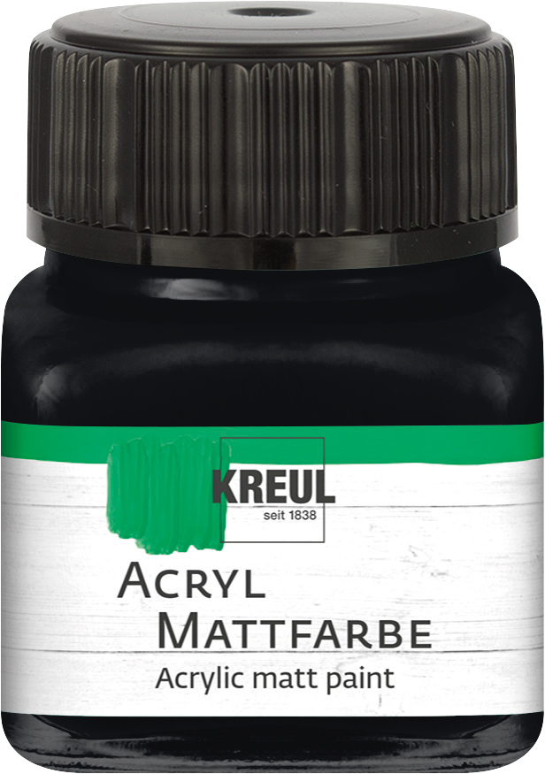 Mattfarbe acryl Zeigerlack mattschwarz 20 ml