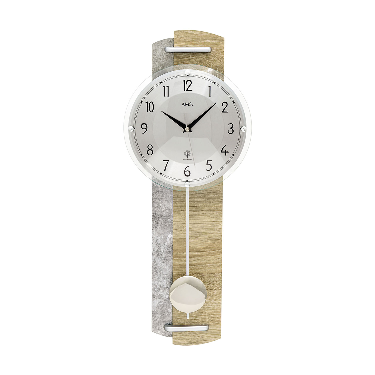 AMS Funk-Pendelwanduhr F5333