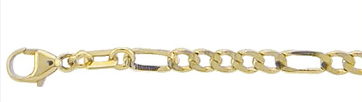 Bracelet gold 333/GG, Figaro 19.00cm