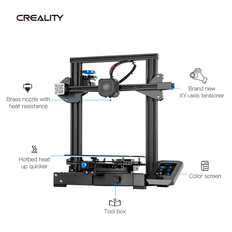 Creality3D Ender 3 V2 3D-Drucker Bausatz