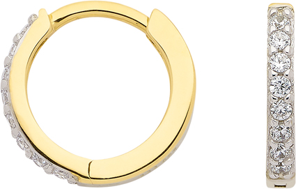Creolen Gold 333/GG/rh Ø 11,60, Zirkonia