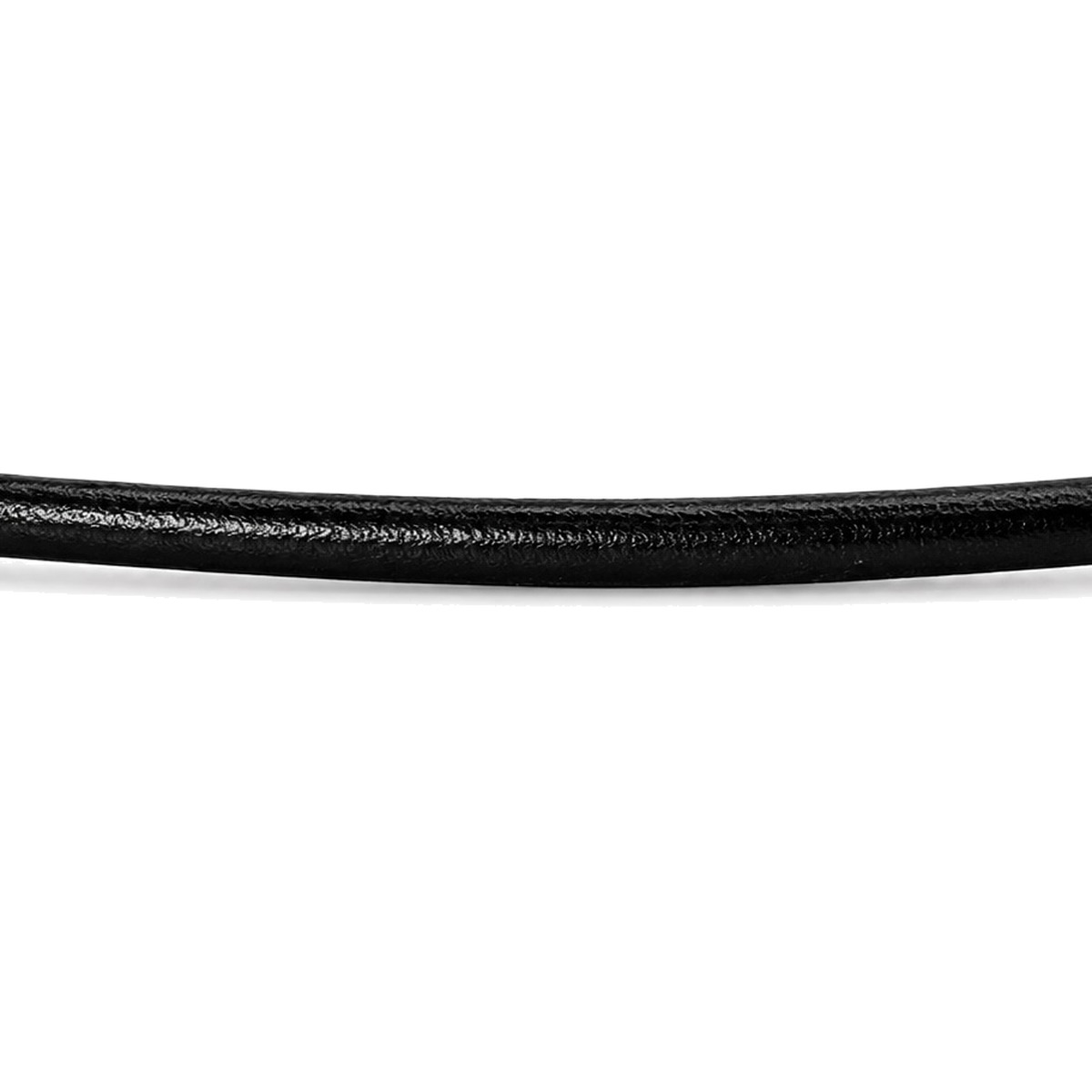 Lederband genäht Rindleder Ø 2,5 mm, schwarz, Länge 1 m