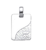 Zodiac silver 925/- Gemini, square
