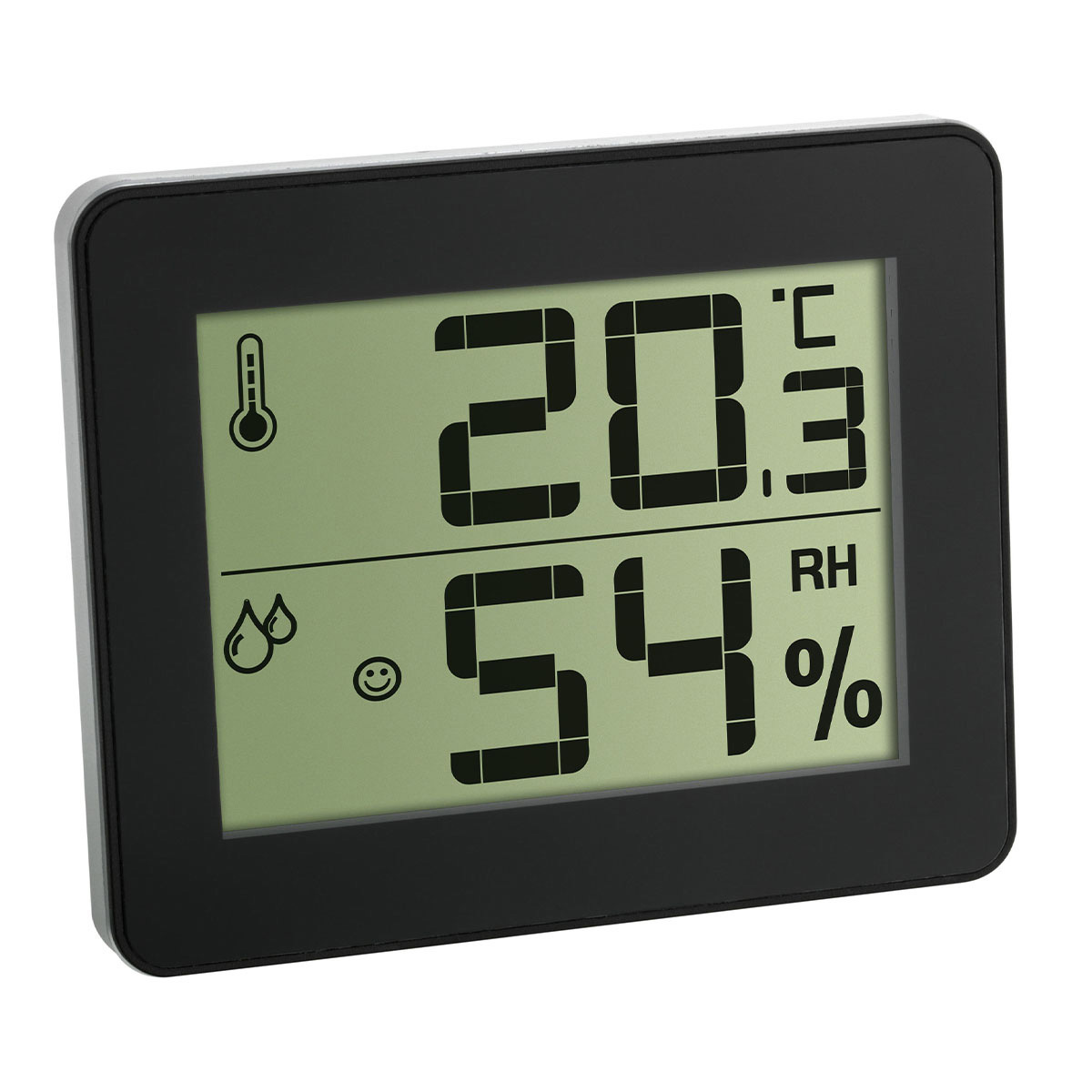 Digitale thermo-hygrometer, zwart