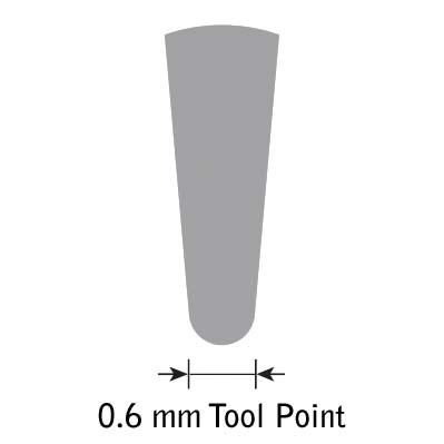 Glensteel bolle steekbeitel maat 6 - 0,6 mm