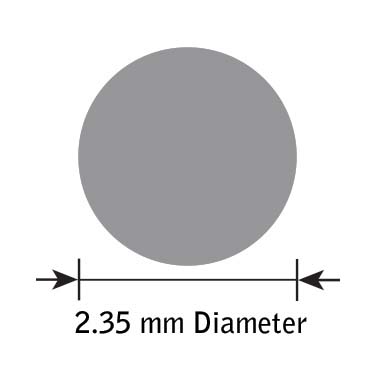 Glensteel persstuk rond 2,35 mm