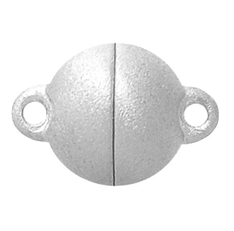 Magnetic clasp long ball 925/- matte Ø12.0mm