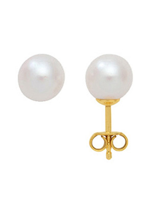 Ear studs gold 333/GG, freshwater pearl 9.00 mm
