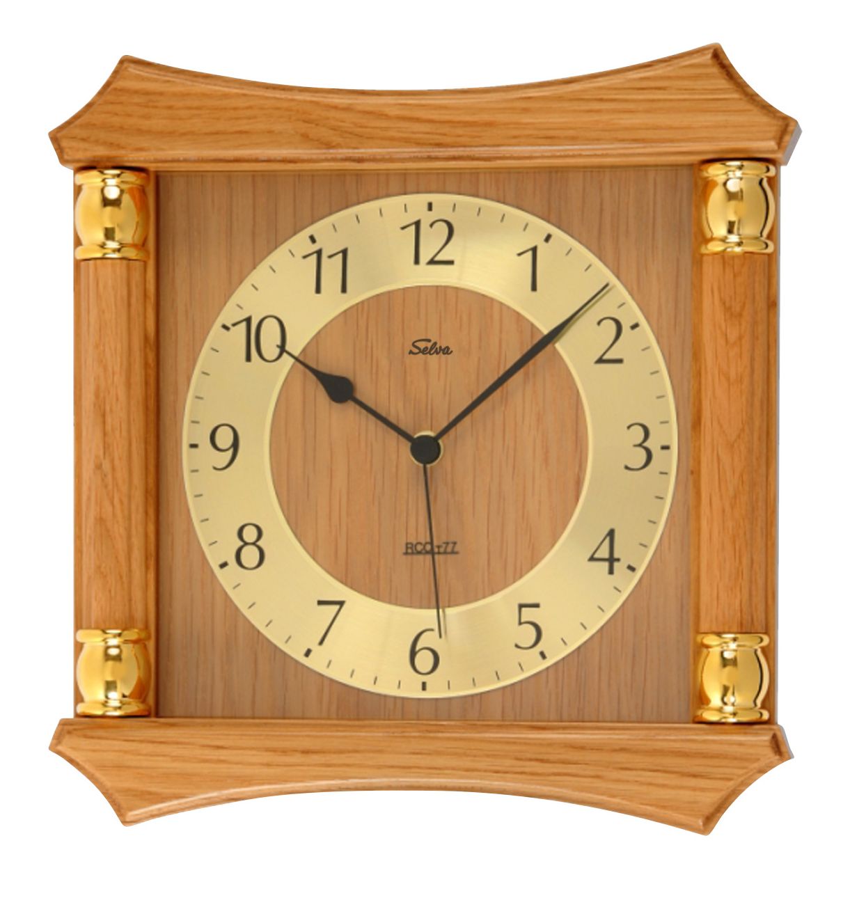 SELVA radio-controlled wall clock oak Schönthal