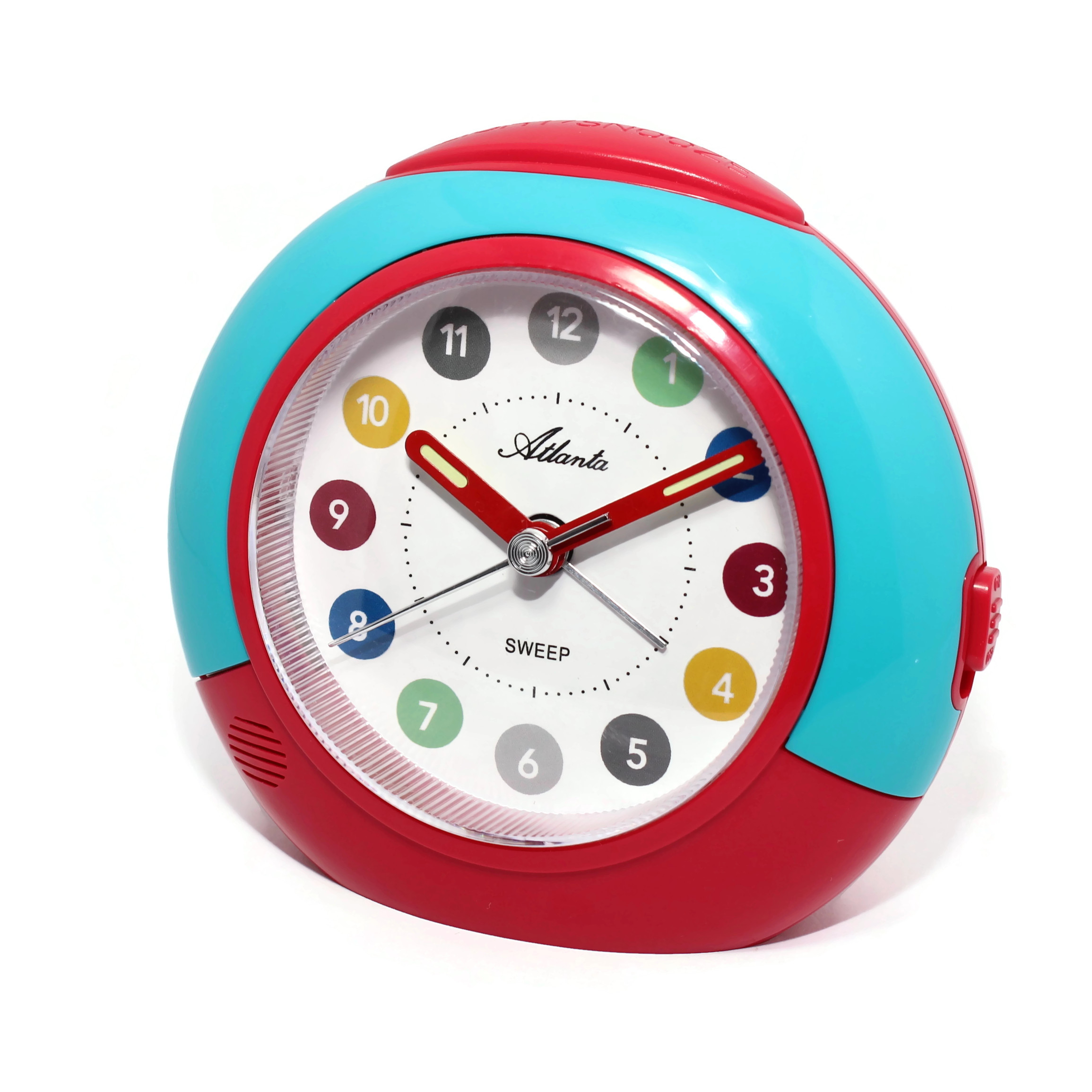 Atlanta 1526/15 red/blue children's alarm clock