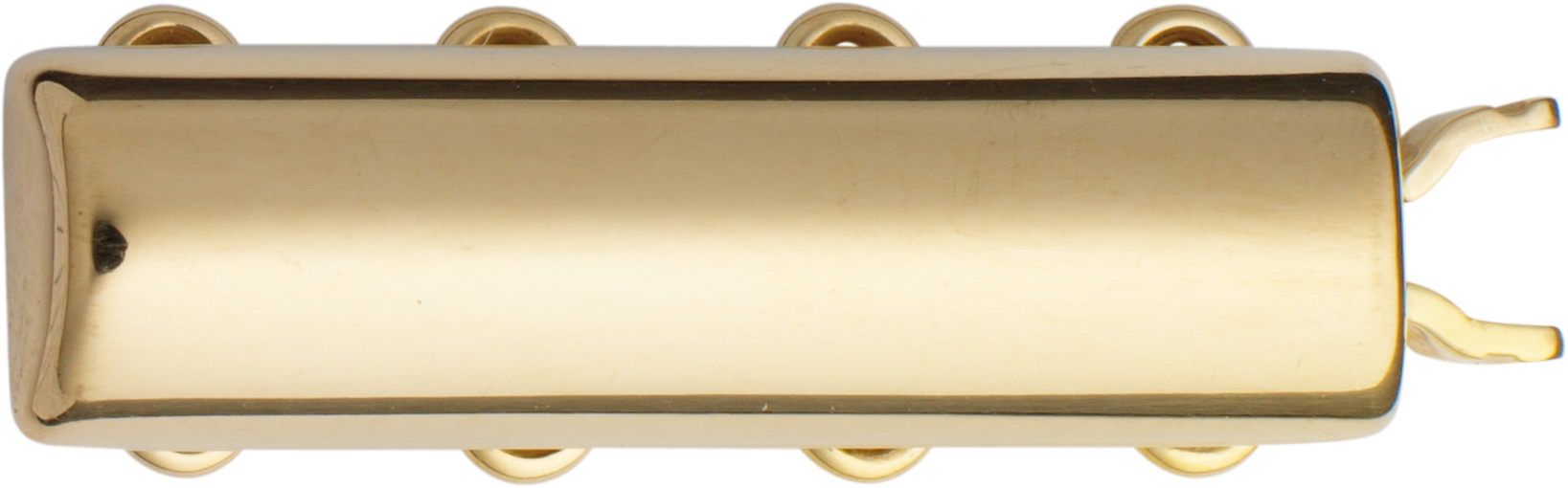Zapięcie - 4-rzędowe  złoto 585/-żółte złoto prostokątne, dł. 21,10 x szer. 6,00mm