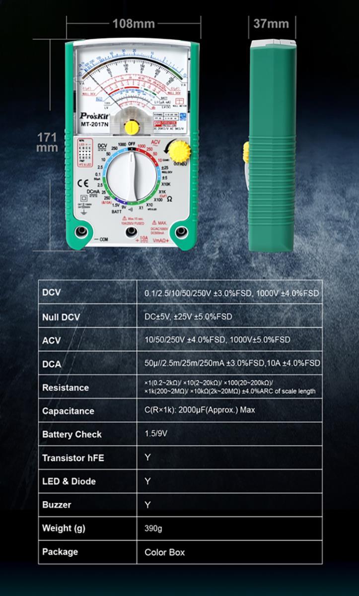 Analog multimeter