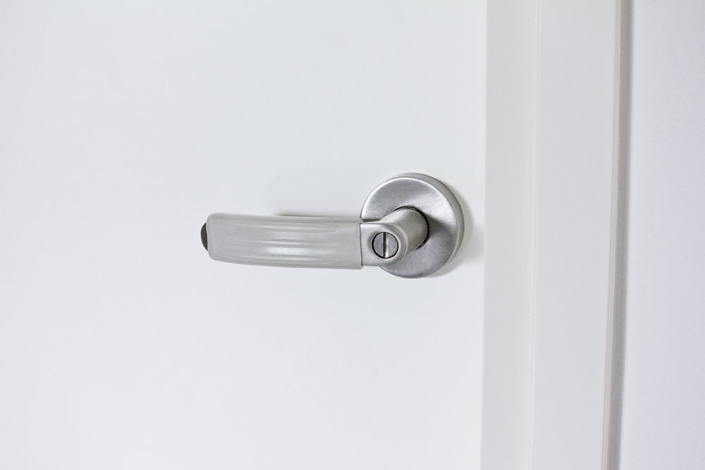 CLEVER THOUGHT: Door handle protection with light function for protection and safety, set of 2
