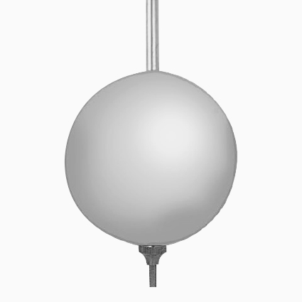 Mechanische slinger eenvoudig staal zilver gematteerd L:550 mm Ø:70 mm