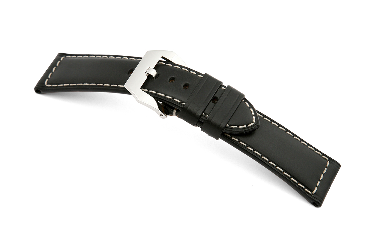 Leather strap Happel PAN 22mm black