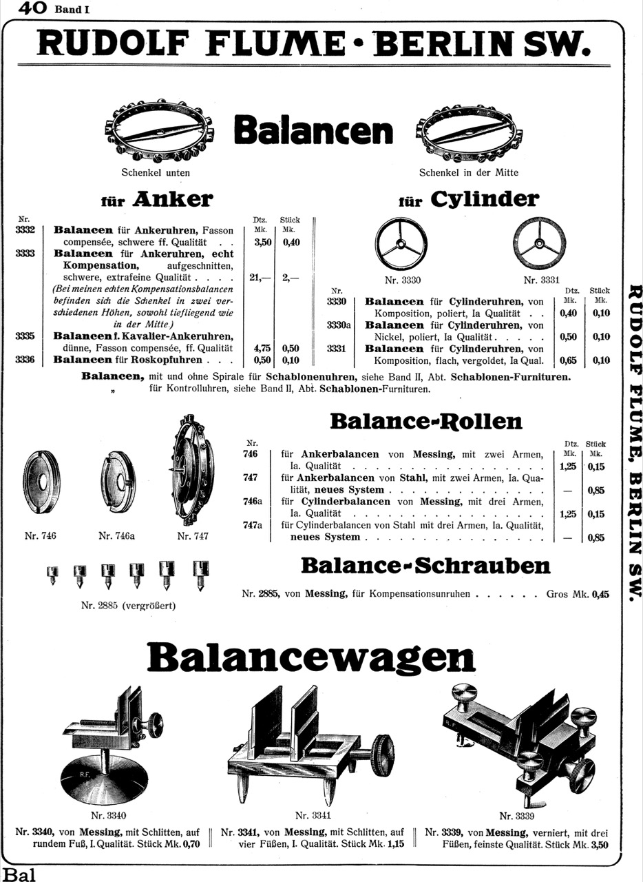 Reprint: Flume Anniversary catalogue 1887-1912, Chapter I & II