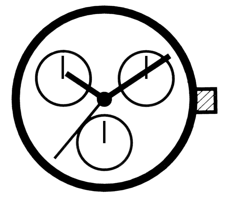 Kleinuhrwerk Quarz Japan VD34 SC, CHR